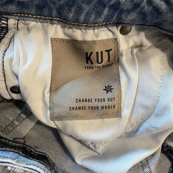 KUT From The Kloth Shorts Catherine Boyfriend Women's Sz 4 Light Wash Bermuda - Picture 10 of 10